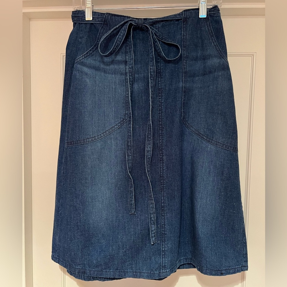 AG adriano goldschmied wrap denim skirt 27
